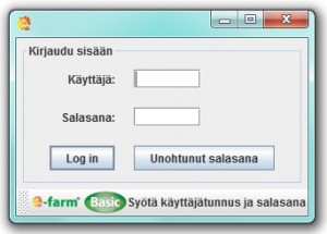 Basic kirjautumisikkuna